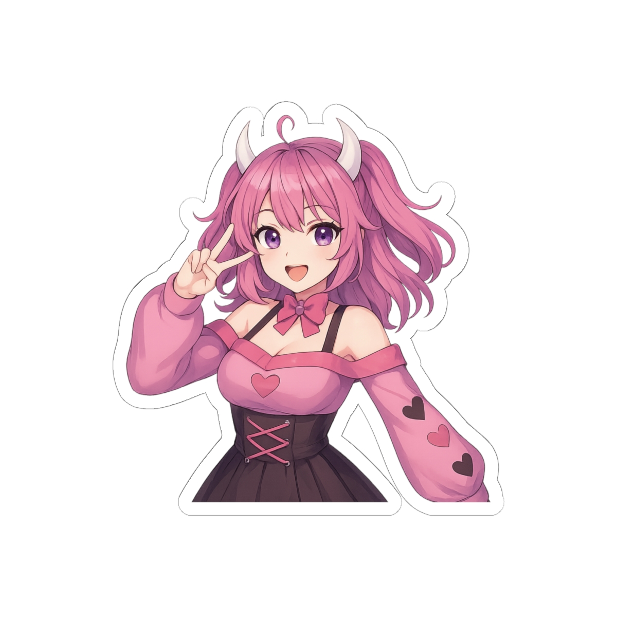 Ironmouse Waifu Sticker | Cute Pink-Haired Anime Decal