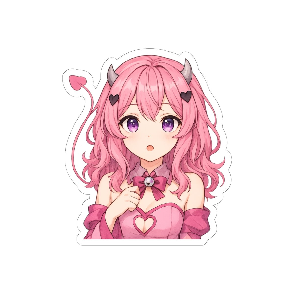 Ironmouse Cute Vtuber Girl Sticker | Adorable Die-Cut Decal