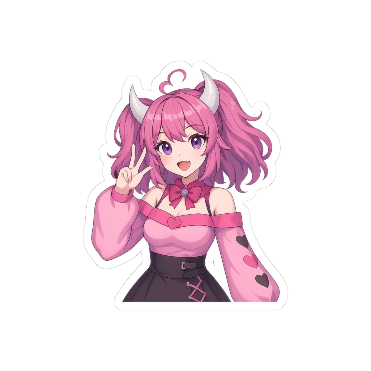 Ironmouse Pink-Haired VTuber Sticker | Cute Anime Waifu Decal