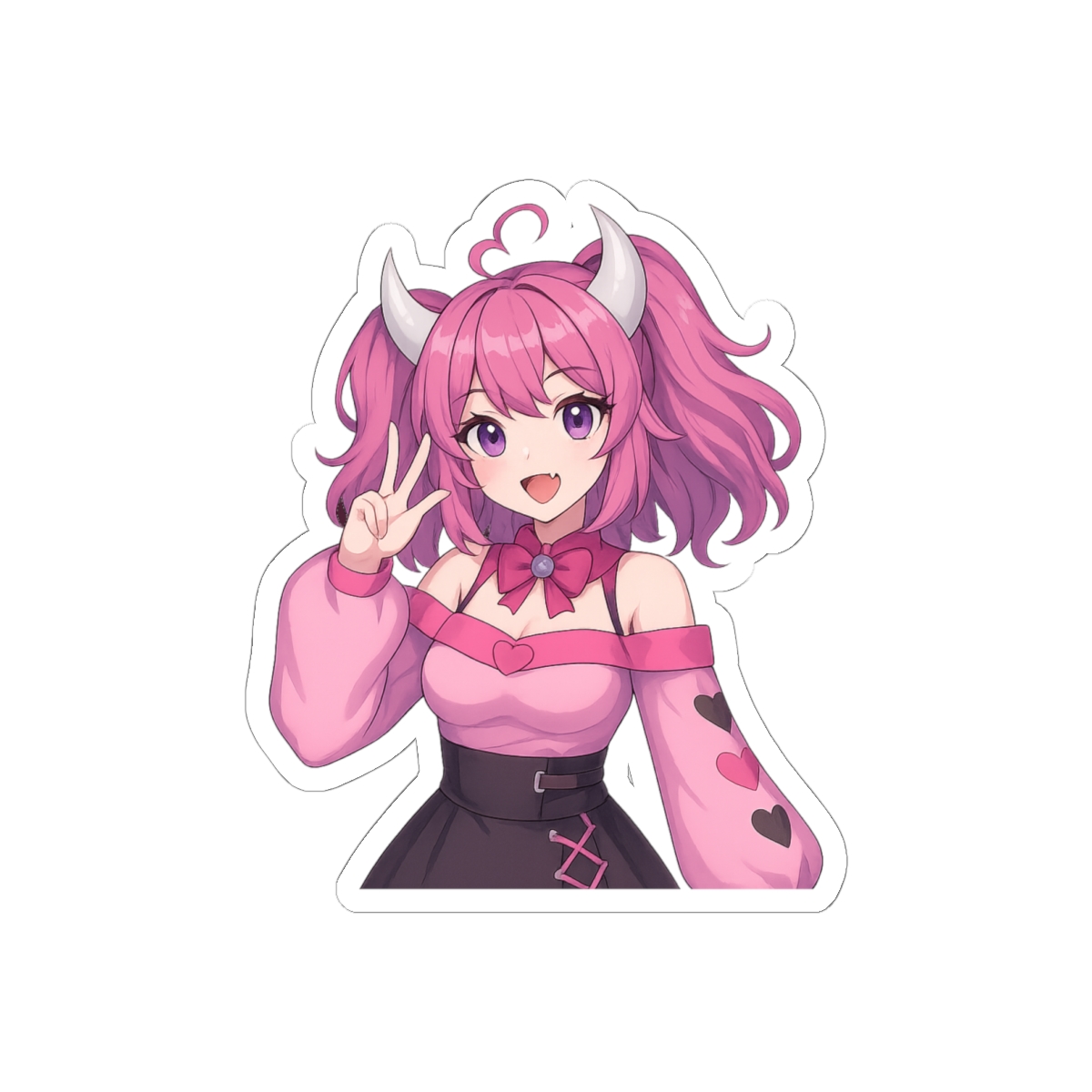 Ironmouse Pink-Haired VTuber Sticker | Cute Anime Waifu Decal