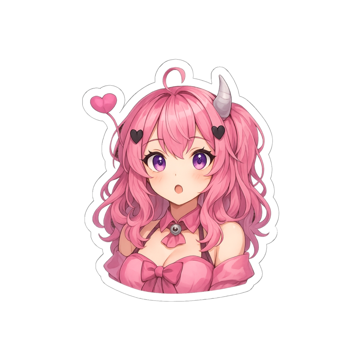 Cute Ironmouse VTuber Circular Die-Cut Sticker