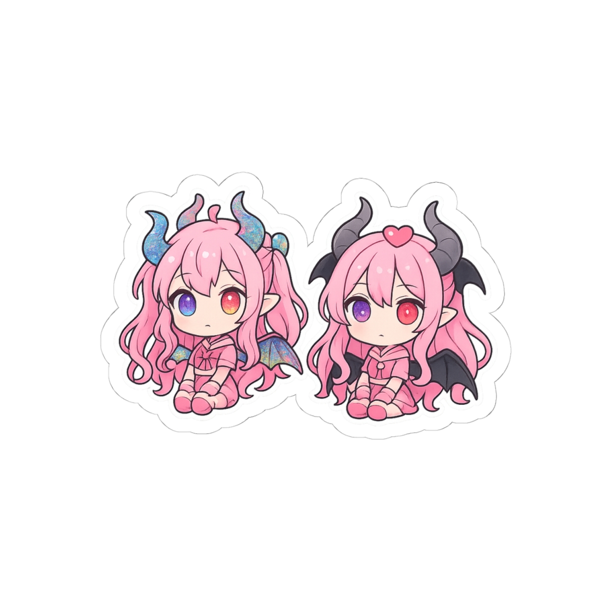 Cute Ironmouse Demon Girl VTuber Sticker