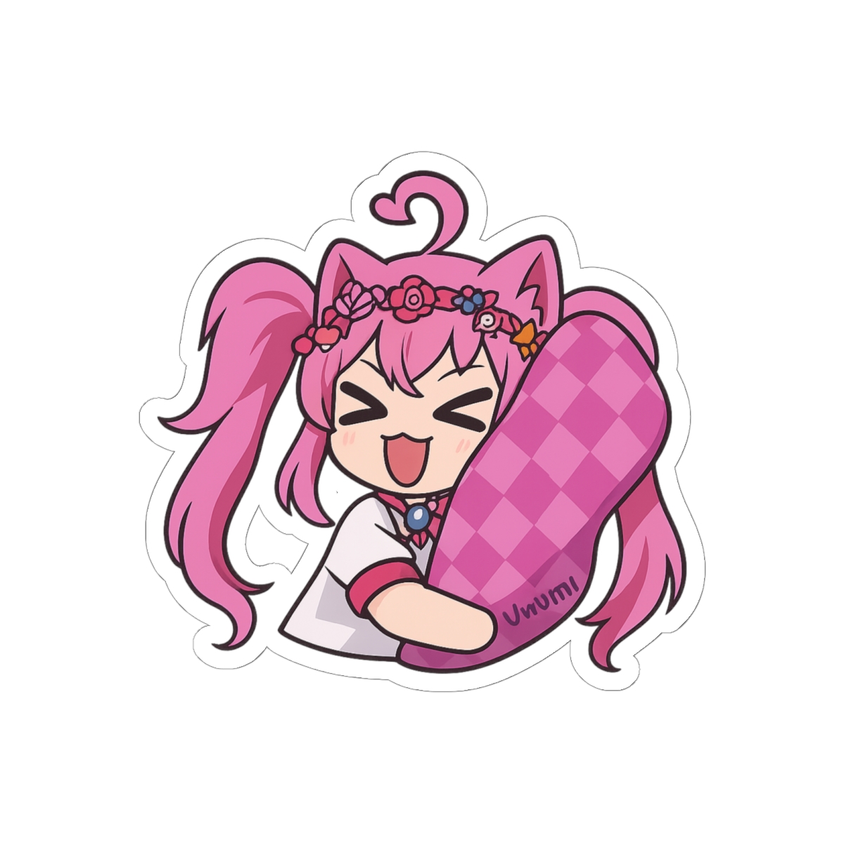 UwUmii Kawaii Cat Girl Sticker | Cute Pink Vinyl Decal