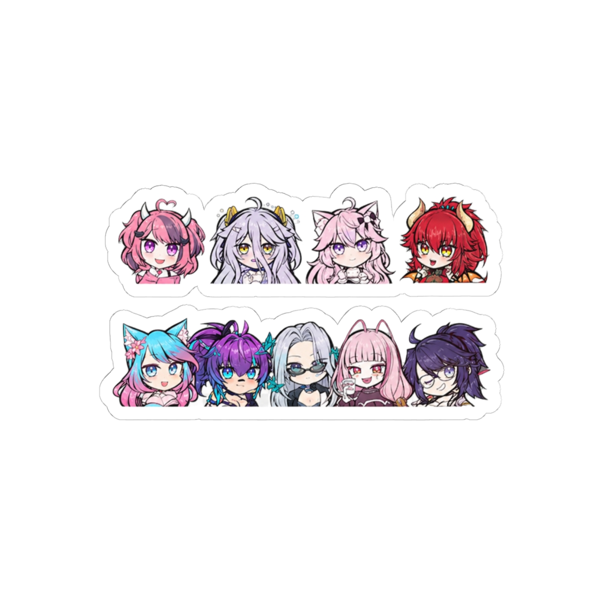 Ironmouse Zentreya Projekt Melody Silvervale & More Vtuber Die-Cut Vinyl Decal Sticker