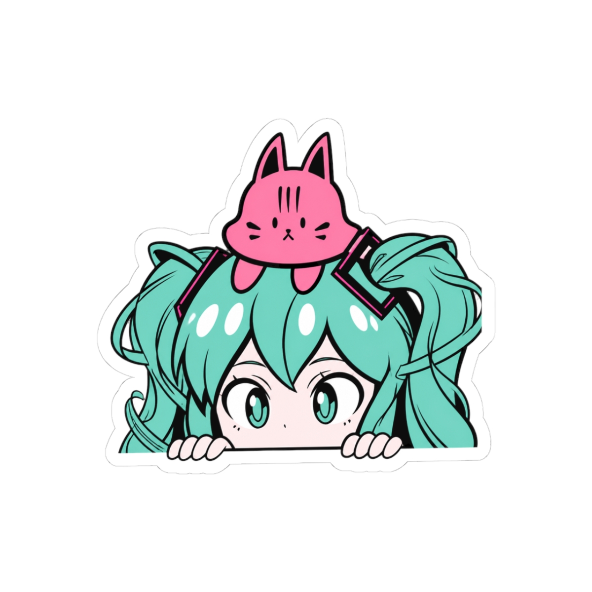 Peeking Hatsune Miku