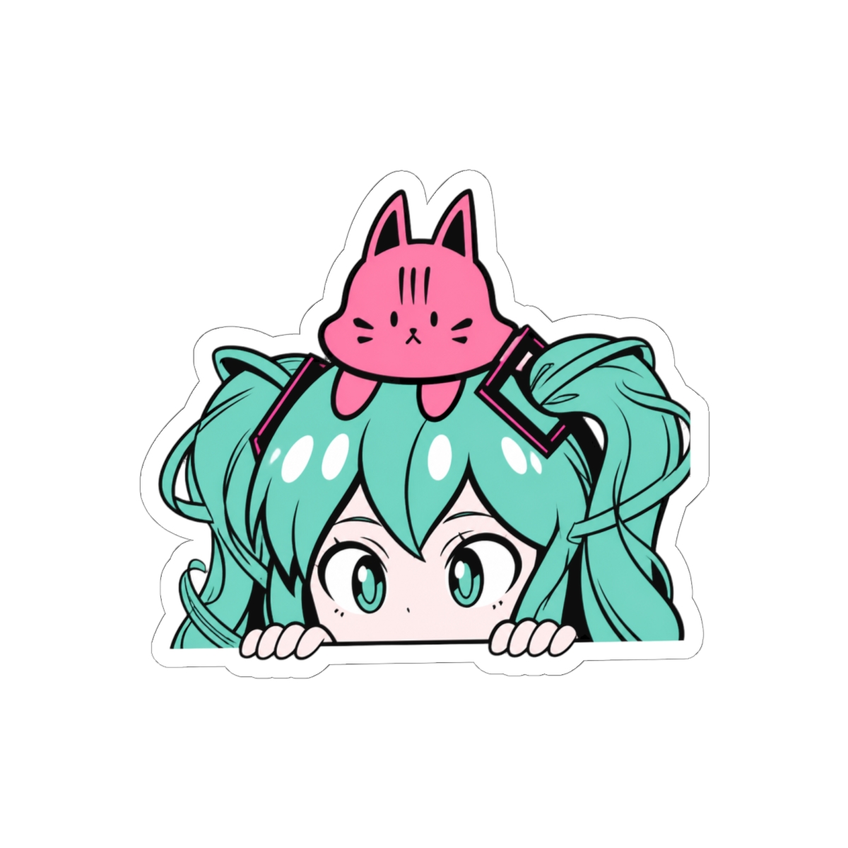 Peeking Hatsune Miku