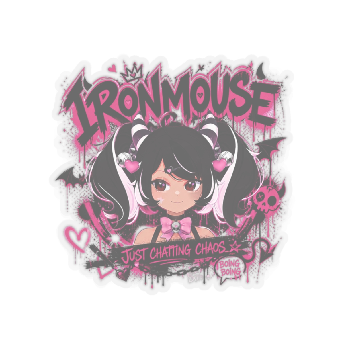 Ironmouse "Boing Boing" Sticker