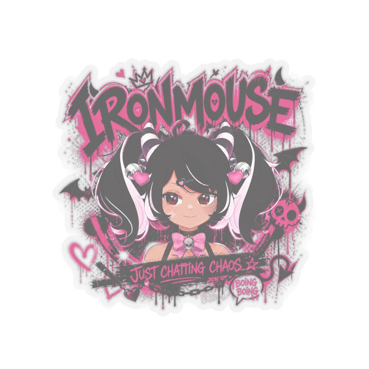 Ironmouse "Boing Boing" Sticker